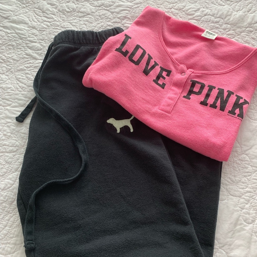 Victoria’s Secret PINK Henley Boyfriend set xs